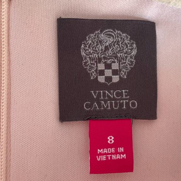 Vince Camuto Blush Pink Blush Pink Tulip Sleeve A-Line Rounded Hem Dress Size 8 - Picture 8 of 12